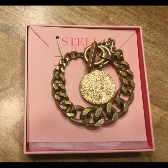 Stella & Dot Snake Coin Charm Heritage Bracelet NEW - Picture 2 of 2